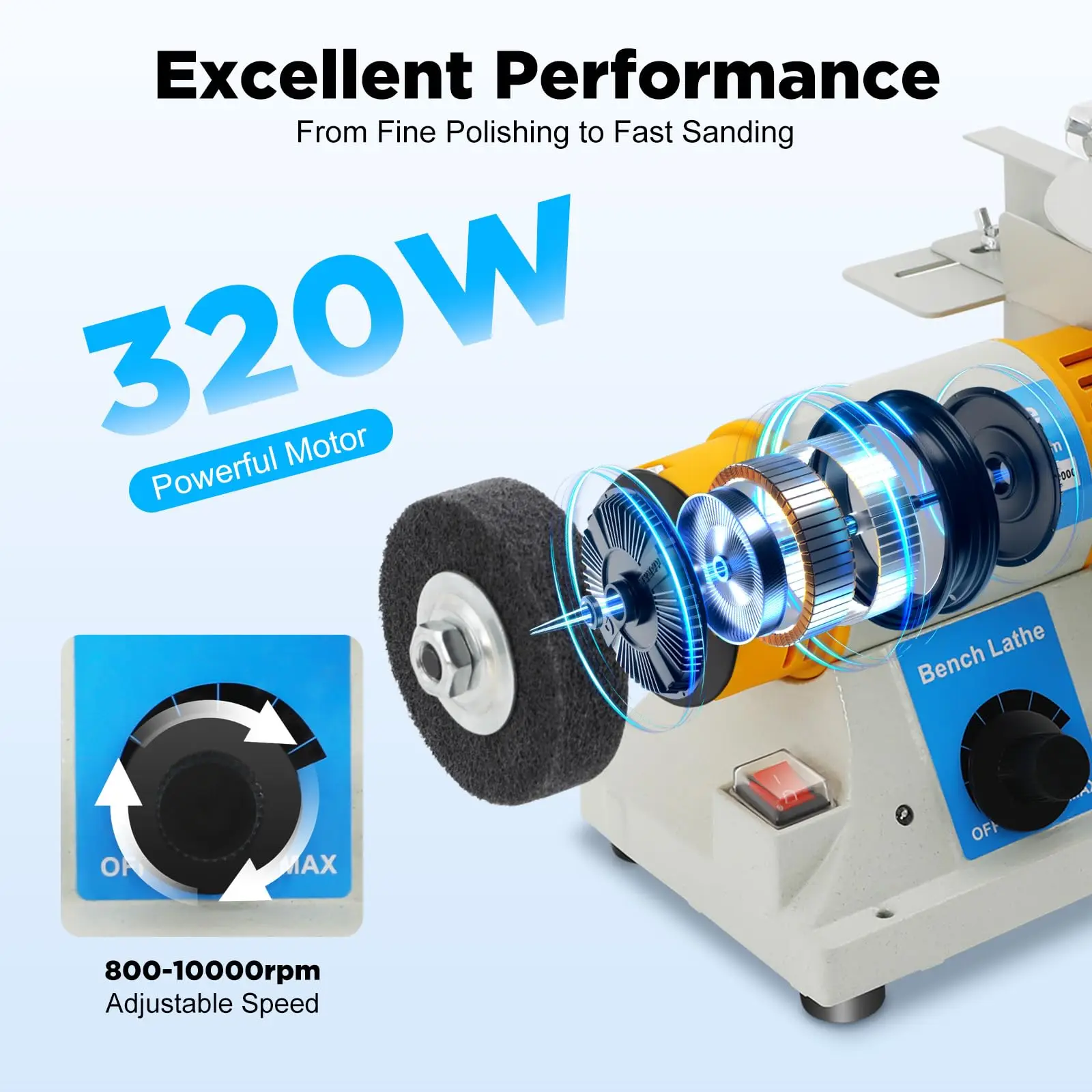 Jewelry Saw & Grinder Kit | Adjustable Bench-Top Tool for Precision Lapidary Work - Thumbnail 4