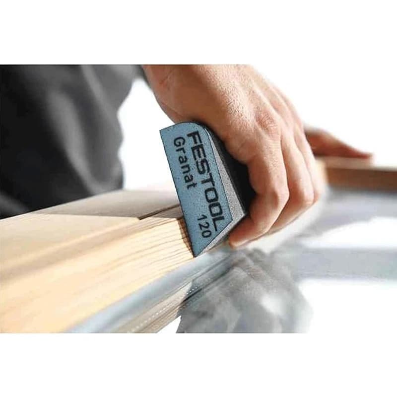 Sanding Block Set | 6-Piece 120 Grit Granat Abrasive | 69x98x26mm High Quality Sponge - Thumbnail 5