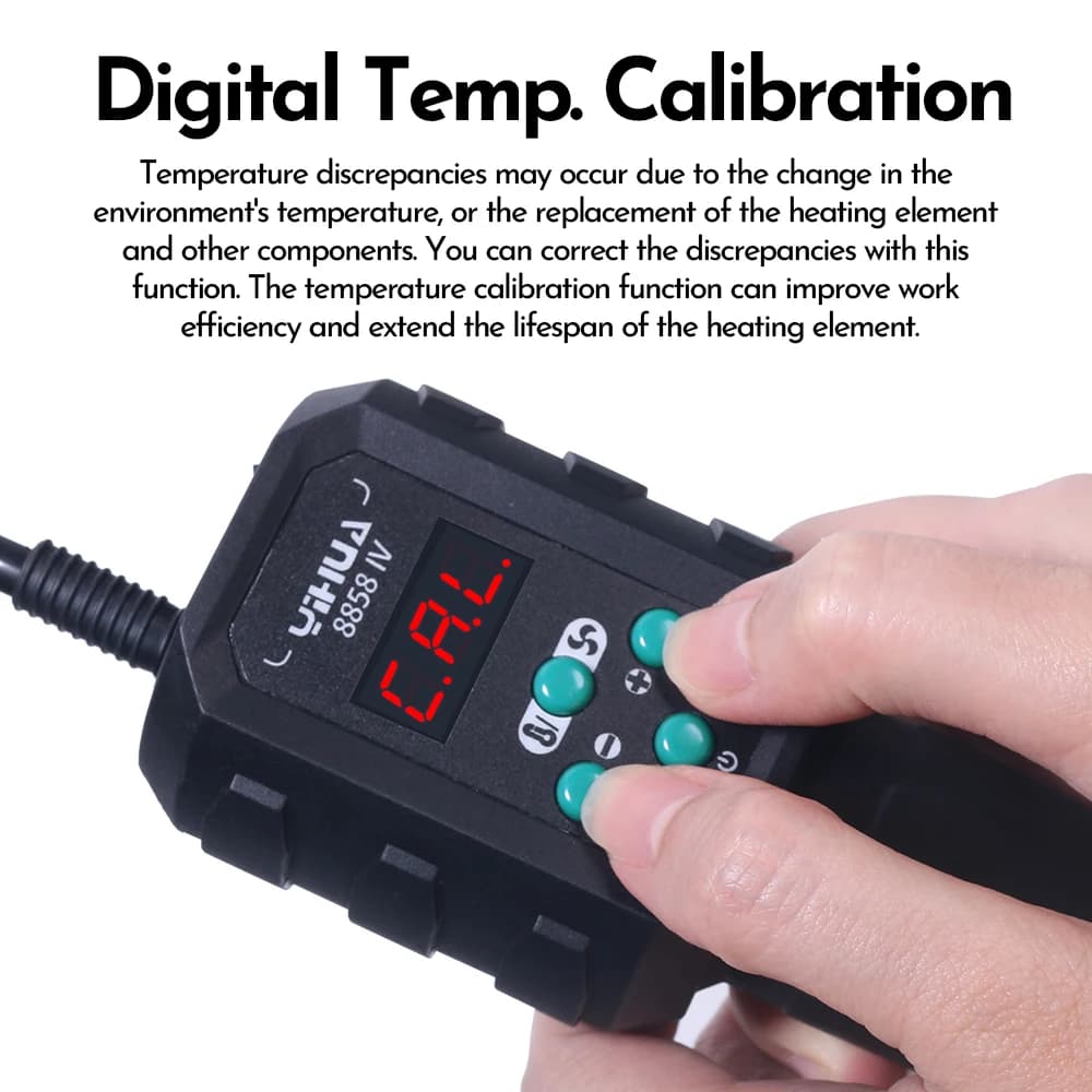 Digital Heat Gun | 700W Micro Soldering Station | LCD Temp Control for BGA & IC Rework - Thumbnail 4
