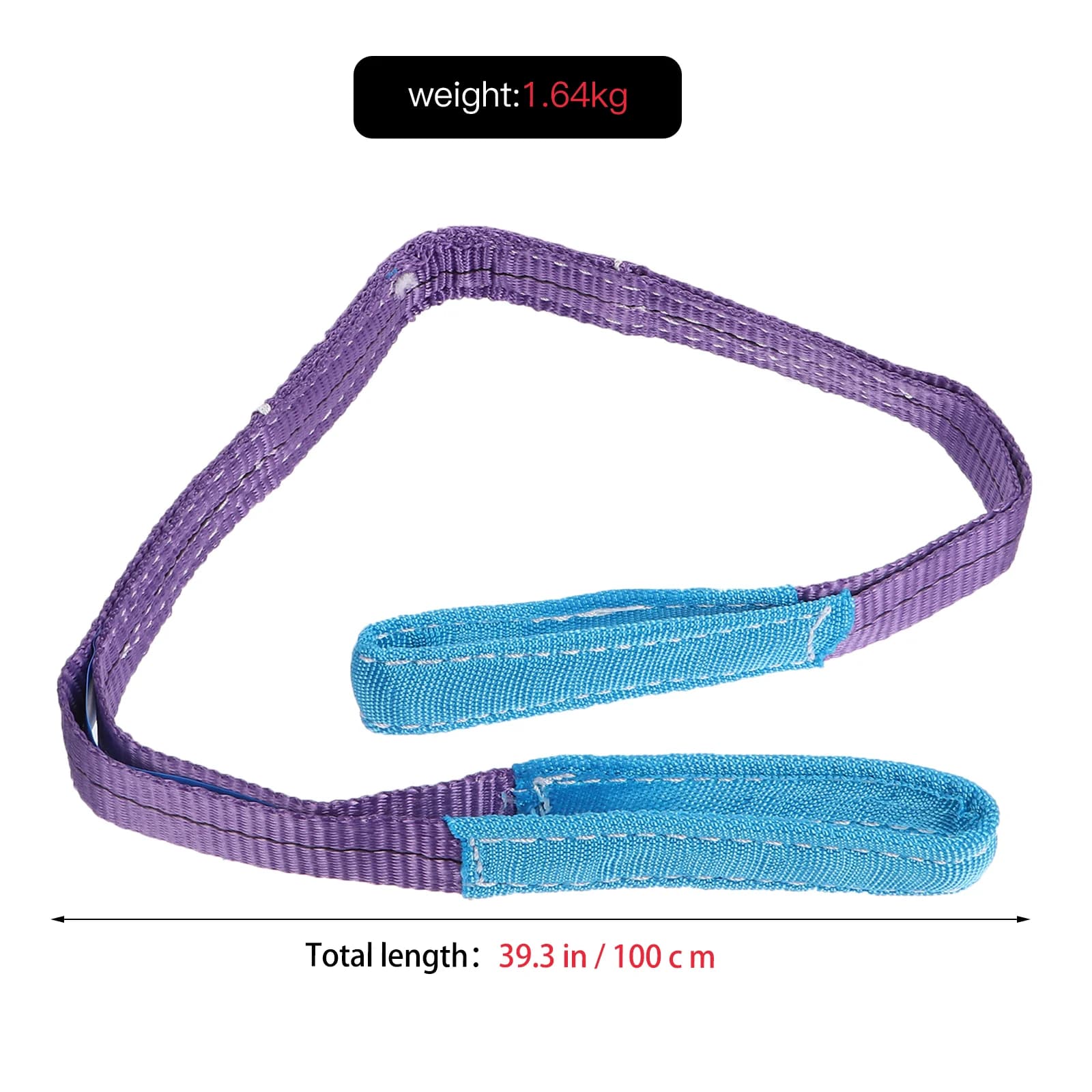 1-Ton Lifting Sling | Heavy-Duty Furniture Moving Straps | Abrasion-Resistant Webbing - Thumbnail 4