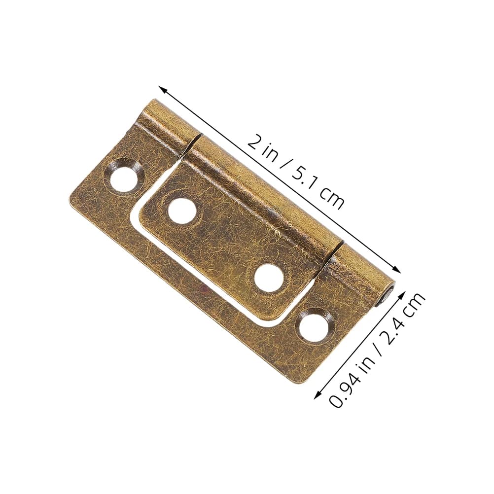 Door Hinges | 10pcs Flat Hidden Hinges | Kitchen & Wardrobe DIY Hardware - Thumbnail 4