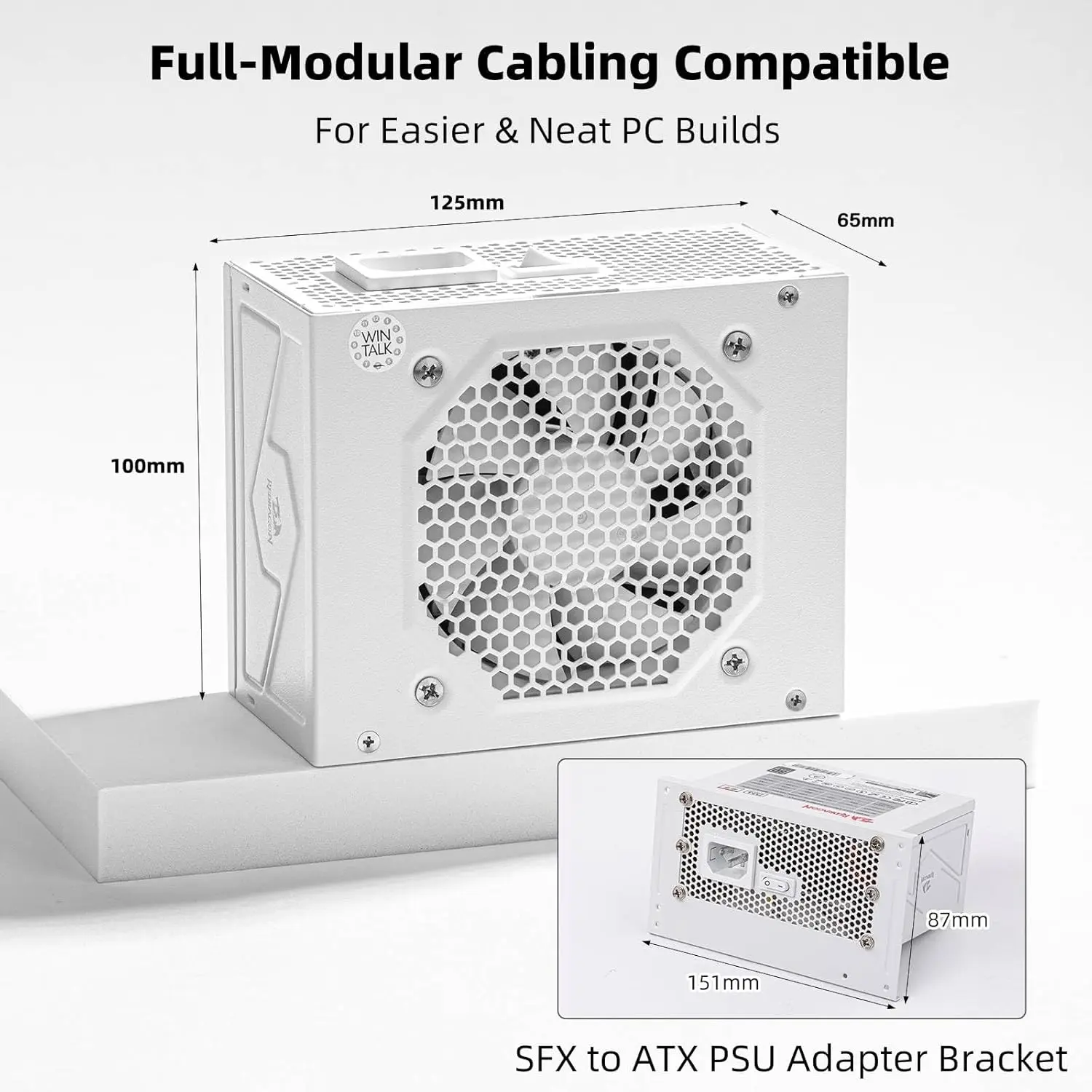 750W SFX Power Supply | 80 Plus Platinum Fully Modular | Ultra-Quiet 0 RPM Fan Mode - Thumbnail 2
