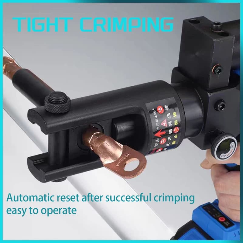 Electric Hydraulic Wire Crimper | 10-240mm Brushless Motor | Rechargeable Terminal Tool - Thumbnail 4