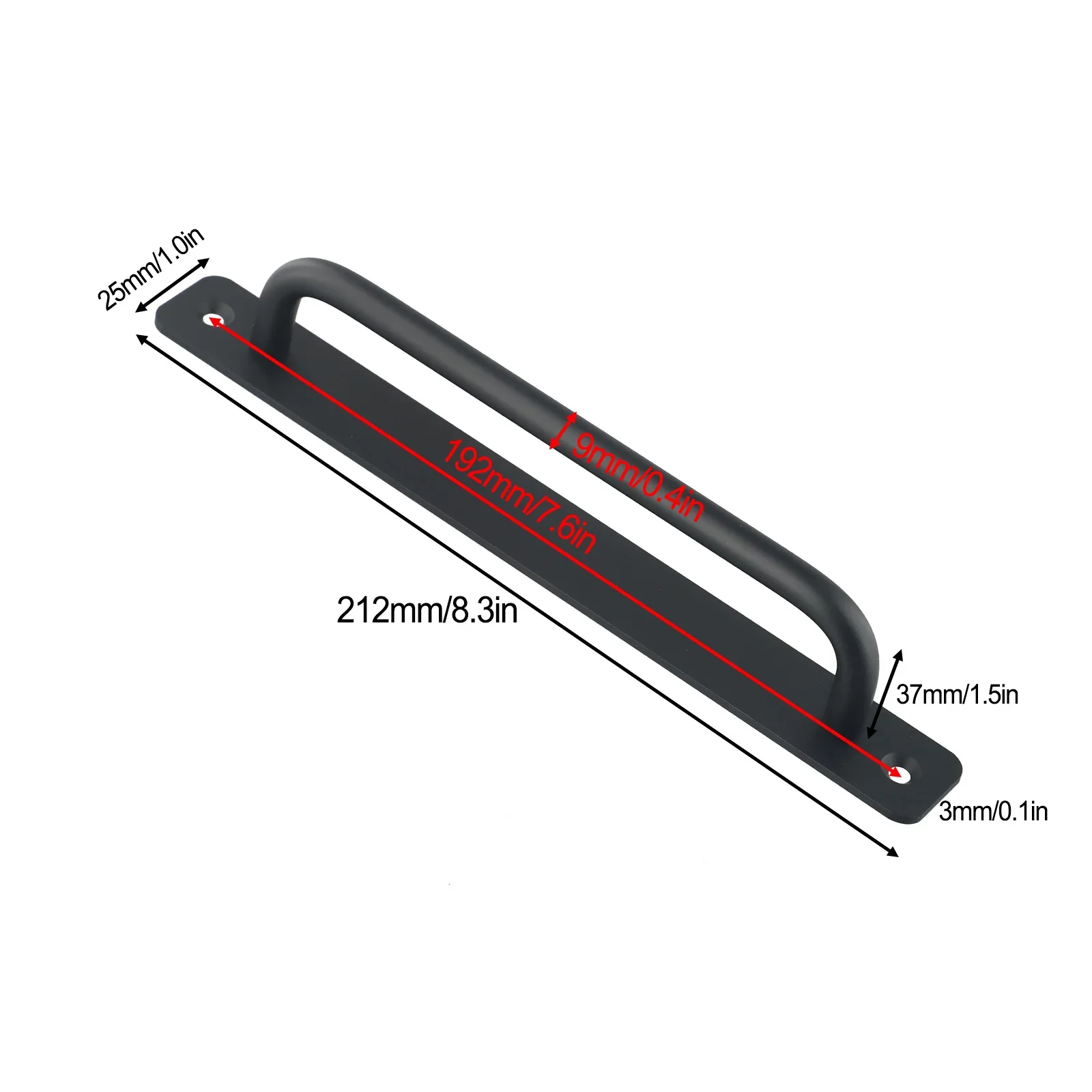 Alloy Sliding Door Handle | Punch-Free Pull & Push Design | Gate & Toilet Door Hardware - Thumbnail 4