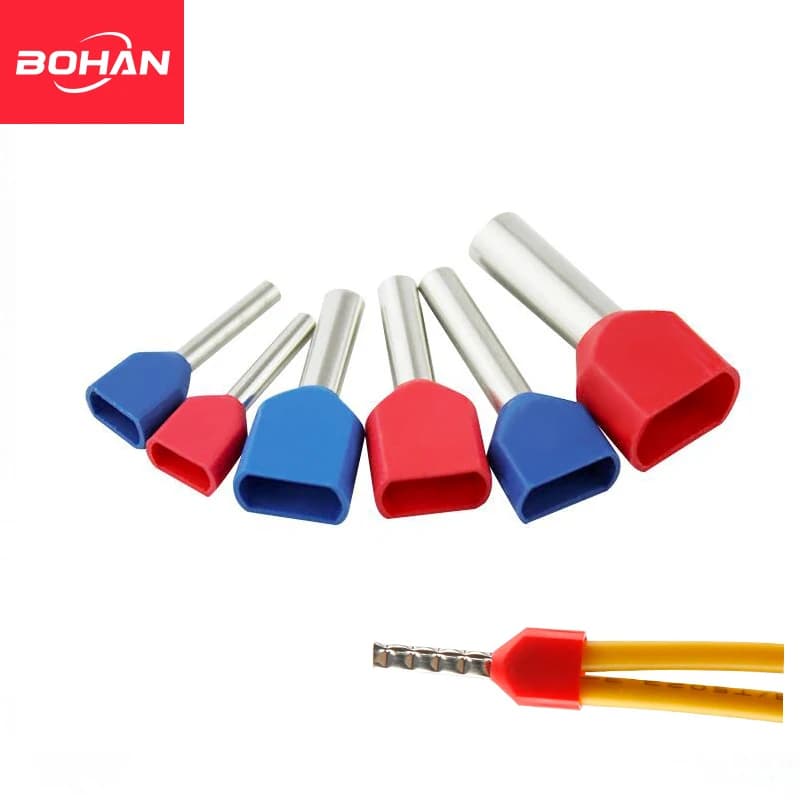 Insulated Ferrules | 100-Piece Red Copper Terminal Set | Secure Wire Connectors - Thumbnail 2