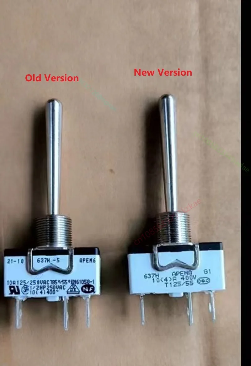 1pcs 637H-5 APEM three-foot, three-position bilateral reset rocker switch 637H/2-5 rocker switch with extended rocker - Thumbnail 2