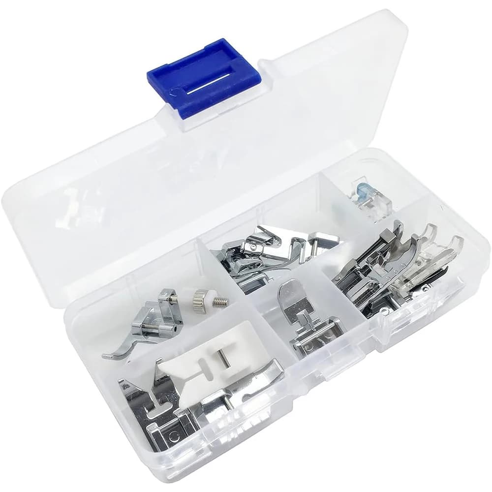 Sewing Machine Presser Foot Kit | 13-Piece Set for Invisible Zippers & Roller Stitching - Thumbnail 4