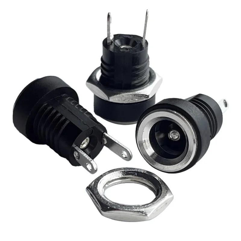 DC Power Jack Connector Kit | 5.5x2.1mm Panel Mount Socket & Plug Adapter | 10-Piece Set - Thumbnail 4