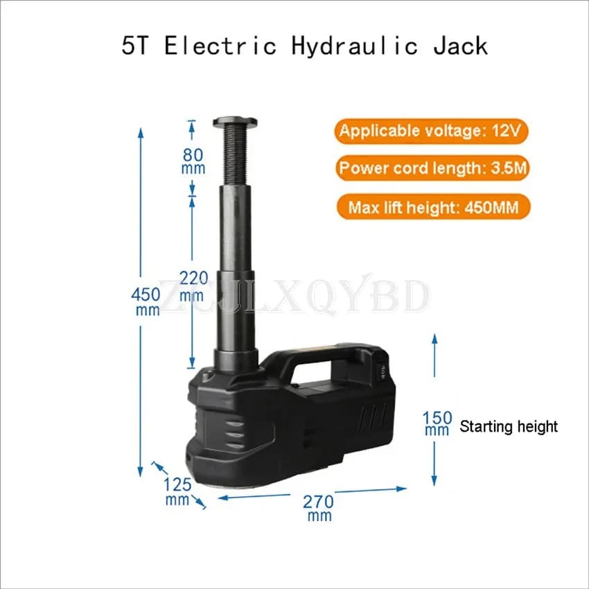 150W Electric Floor Jack | 12V High-Power Hydraulic Lift | 5T/3T Capacity - Thumbnail 4