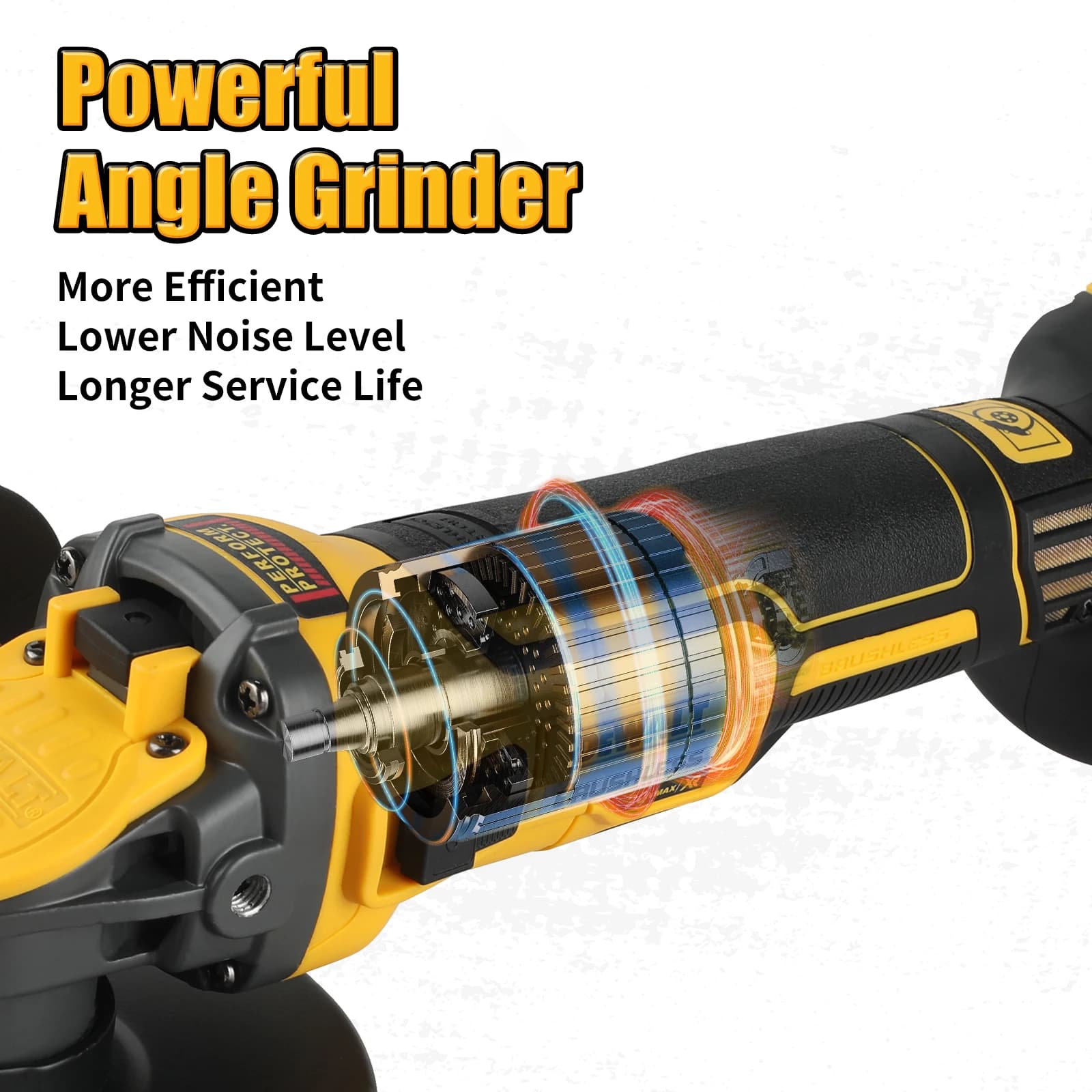 DeWalt DCG409 Brushless Angle Grinder | 20V Cordless | 125mm Cutting & Grinding Tool - Thumbnail 2