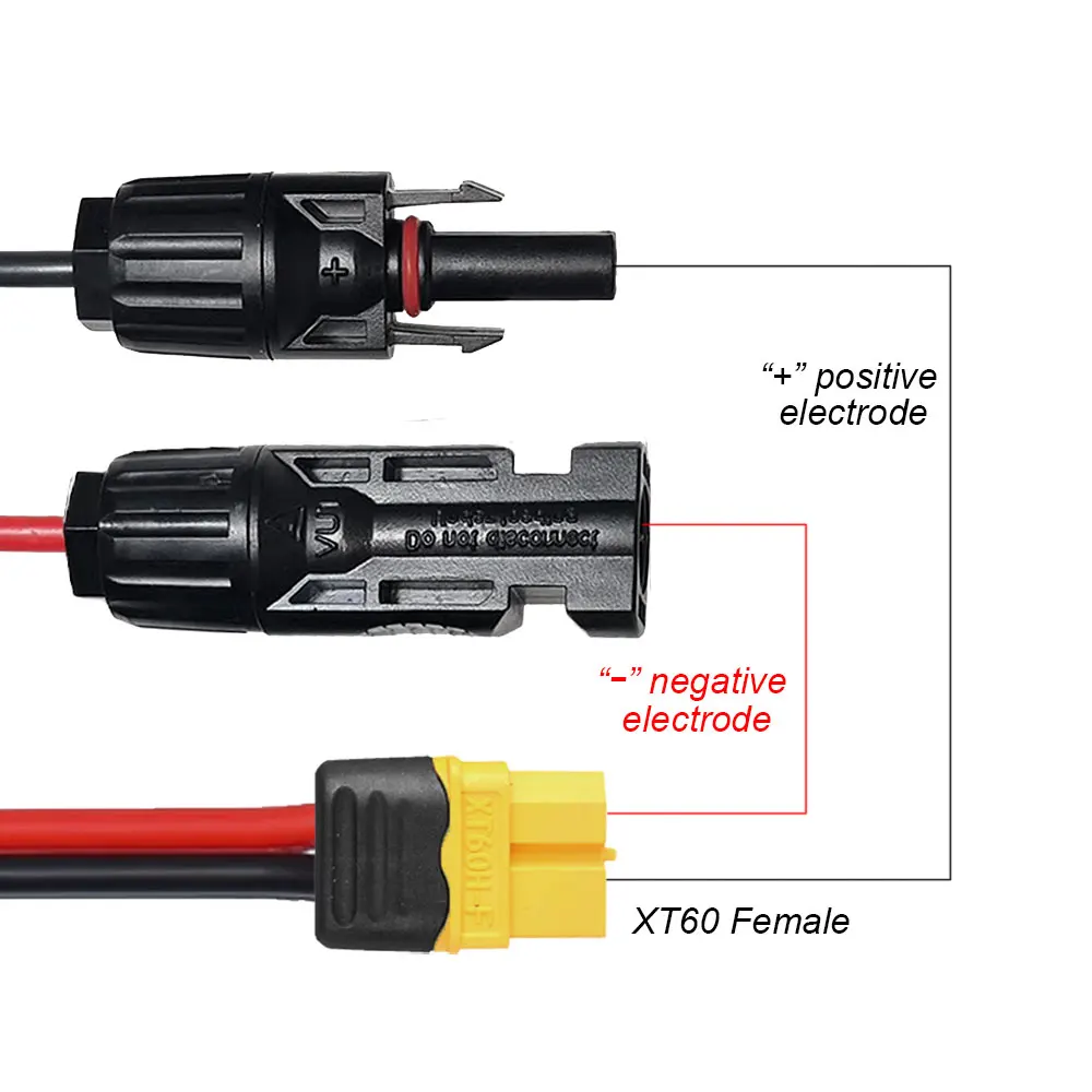 Solar Generator Extension Cable | 12AWG Power Station Adapter | 0.6M, 1.5M, 3M Lengths - Thumbnail 3