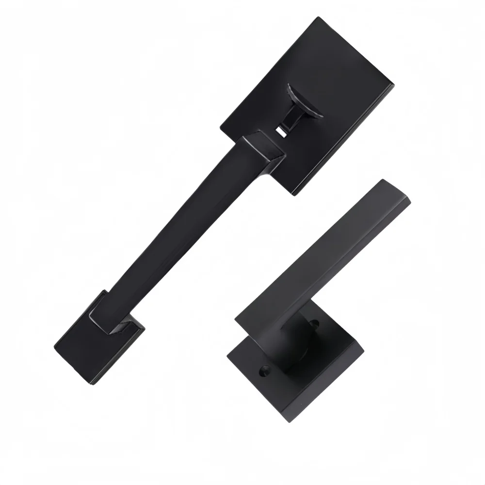 Passage Door Handle | Reversible Left/Right Lever | Modern Front Entry No Lock - Thumbnail 6
