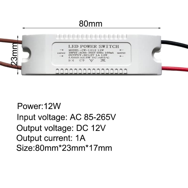 12V DC LED Power Supply | 1A-5A Universal Driver for CCTV & Lighting - Thumbnail 2