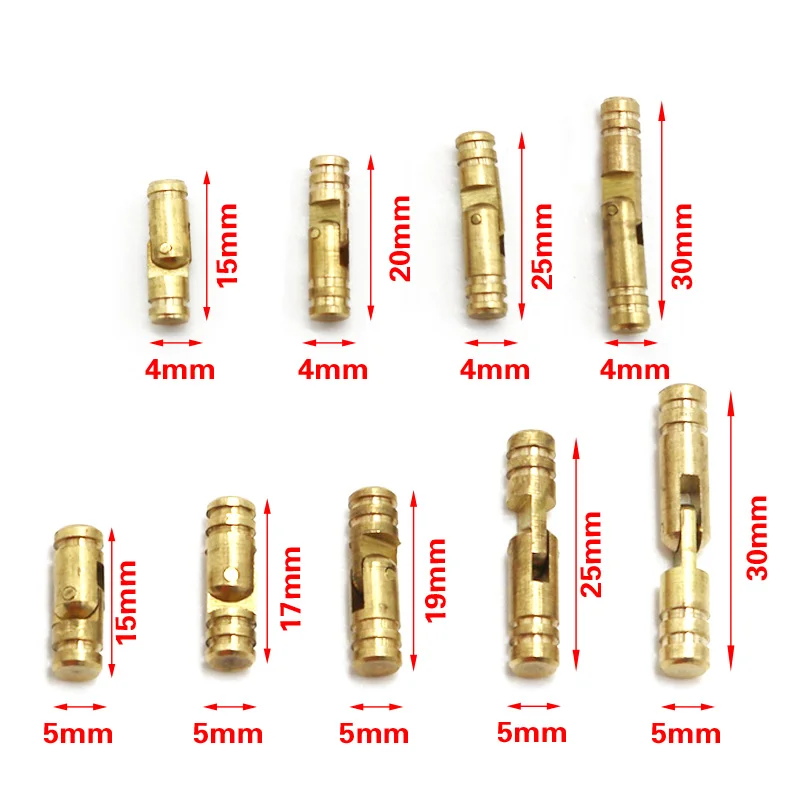 Cabinet Hinges 10-Pack | Brass Cylindrical Hidden Hinges | For Jewelry Box & Premium Furniture - Thumbnail 5