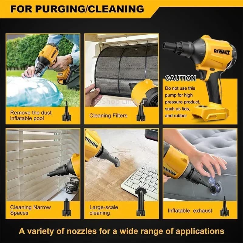 DeWalt 20V MAX Cordless Air Blower | High-Power Dusting & Inflator Tool | Brushless Motor - Thumbnail 4