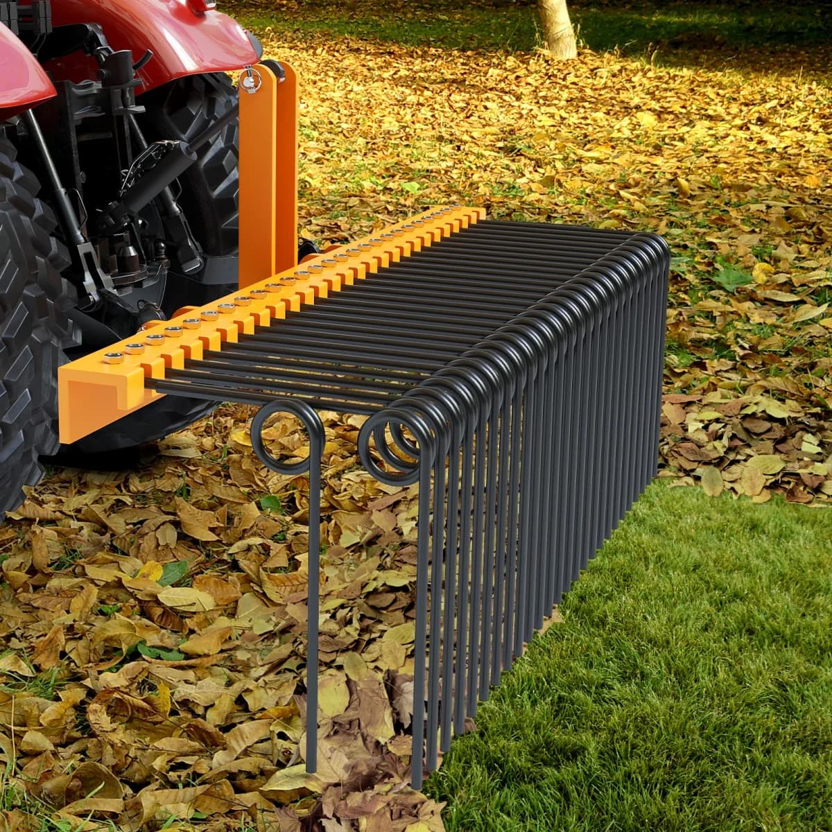 72in Pine Straw Rake | 3-Point Tractor Attachment | Cat 0 & Cat 1 Hitch Compatible - Thumbnail 5