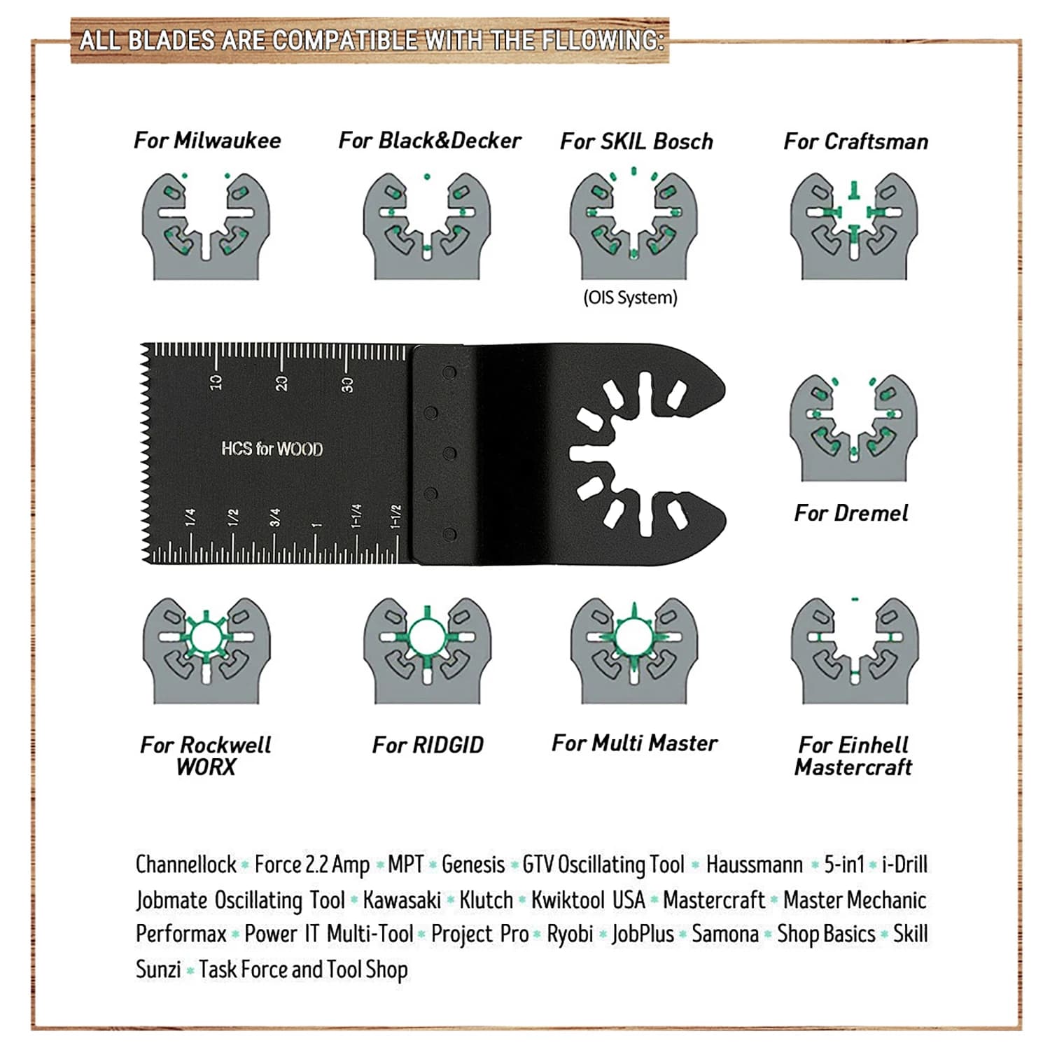 Oscillating Multi-Tool Blade Set | 10-100 Pcs | Fast-Cut Wood & Metal Blades - Thumbnail 5