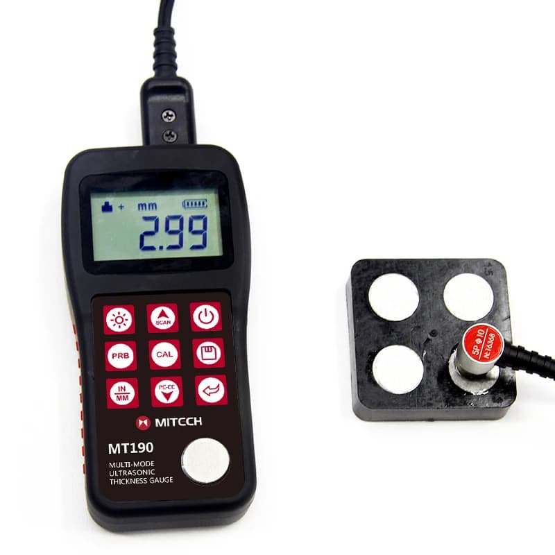 Ultrasonic Thickness Gauge | 0.65-600mm Range for Metal, Plastic & Glass | Portable Precision Meter - Thumbnail 4