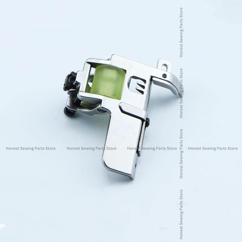 Sewing Machine Presser Foot | Edge Wrapping Roller & Rubber Wheel | 3-Needle 5-Thread Tension - Thumbnail 4