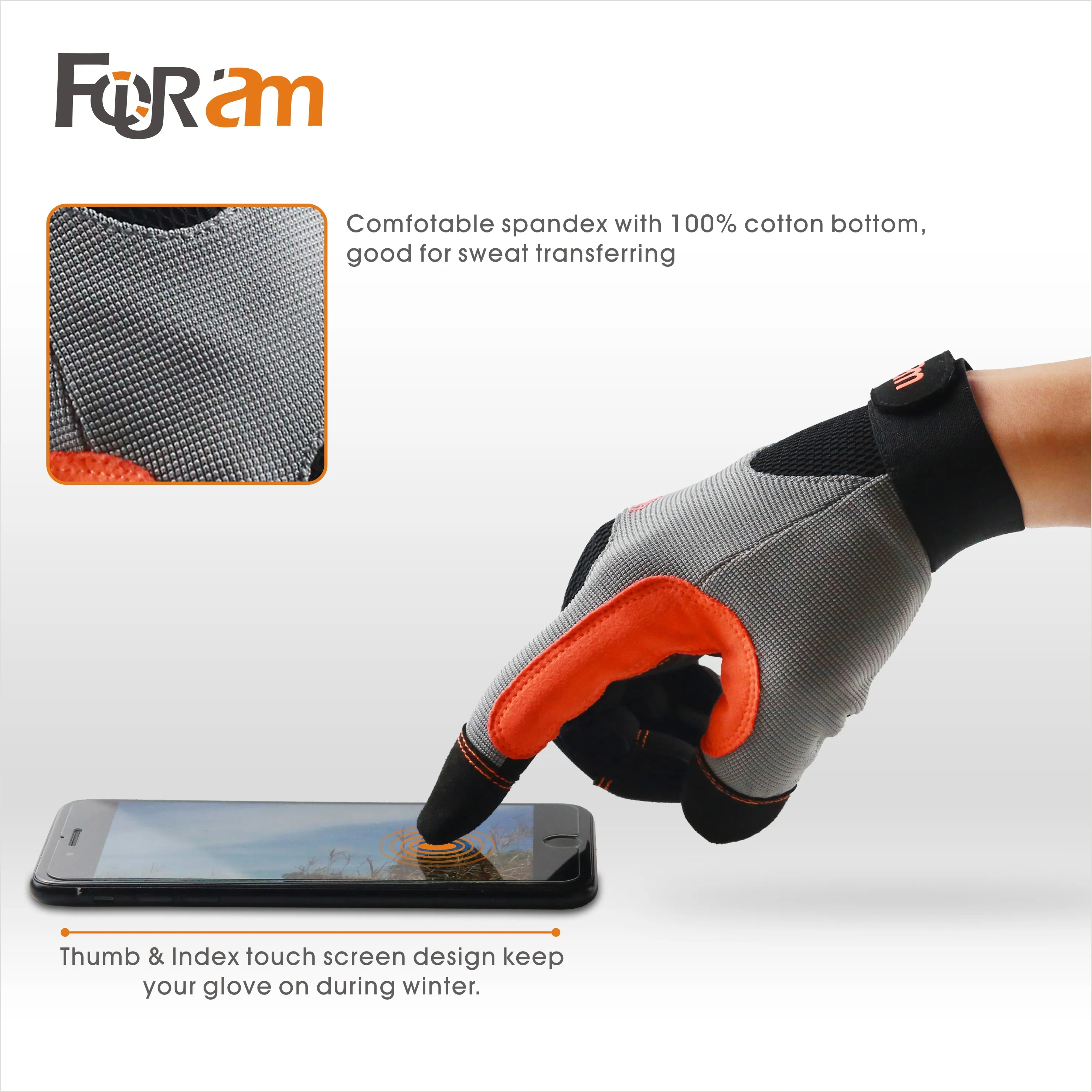 Dexterity Utility Gloves | Touchscreen & Excellent Grip | Multipurpose Work Safety - Thumbnail 4