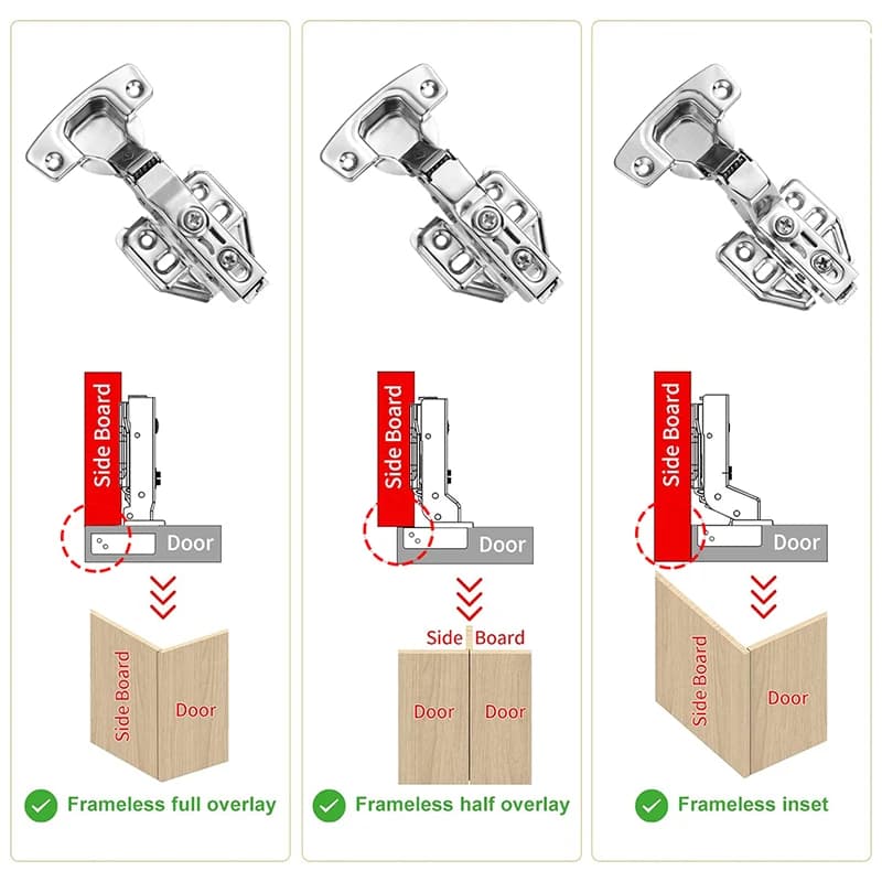 Cabinet Door Hinges | Soft-Close European Concealed | Full/Half Overlay & Inset 35mm Cup - Thumbnail 2