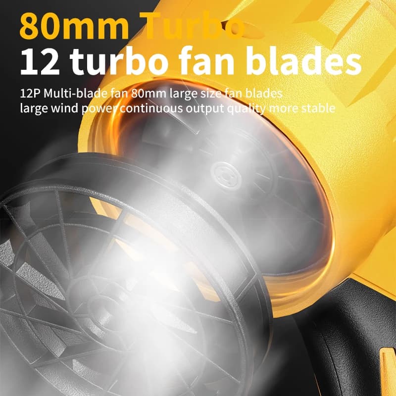 DeWalt 20V MAX Cordless Blower | High-Velocity 30,000 RPM Turbo Fan | Worksite & Garage Dust & Debris Cleanup Tool - Thumbnail 4