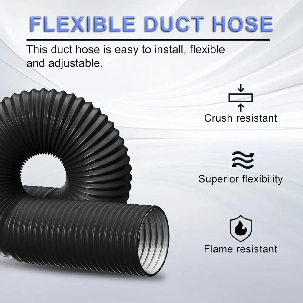 Heavy-Duty 6-Inch Insulated Dryer Vent Hose | Flexible Aluminum Ducting for Heating & Cooling - Thumbnail 2