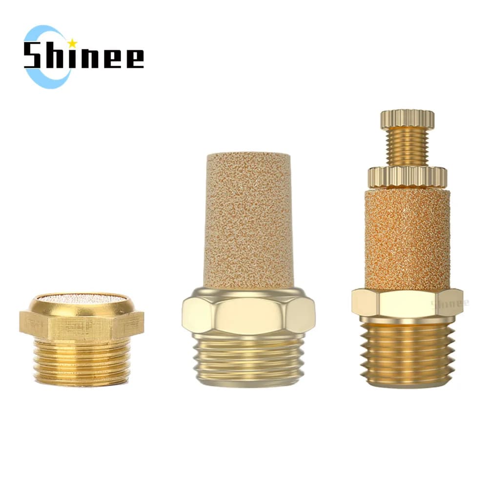 Adjustable Air Exhaust Silencer | Brass Muffler for Noise Reduction | BSP Thread Sizes - Thumbnail 2