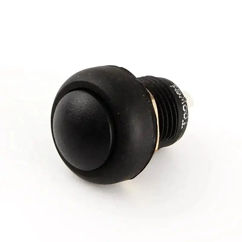 12mm Latching Push Button Switch | IP67 Waterproof & Self-Locking | Industrial Metal Electrical Switch - Thumbnail 3
