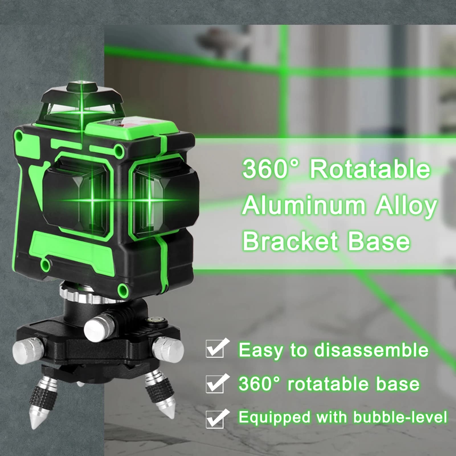 Alloy Tripod Stand | 360° Rotatable Base | 1/4 Interface Fine Adjustment - Thumbnail 3