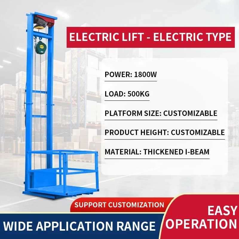 Electric Home Lift | 500kg-1000kg Capacity | Compact Hydraulic Freight Elevator - Thumbnail 4