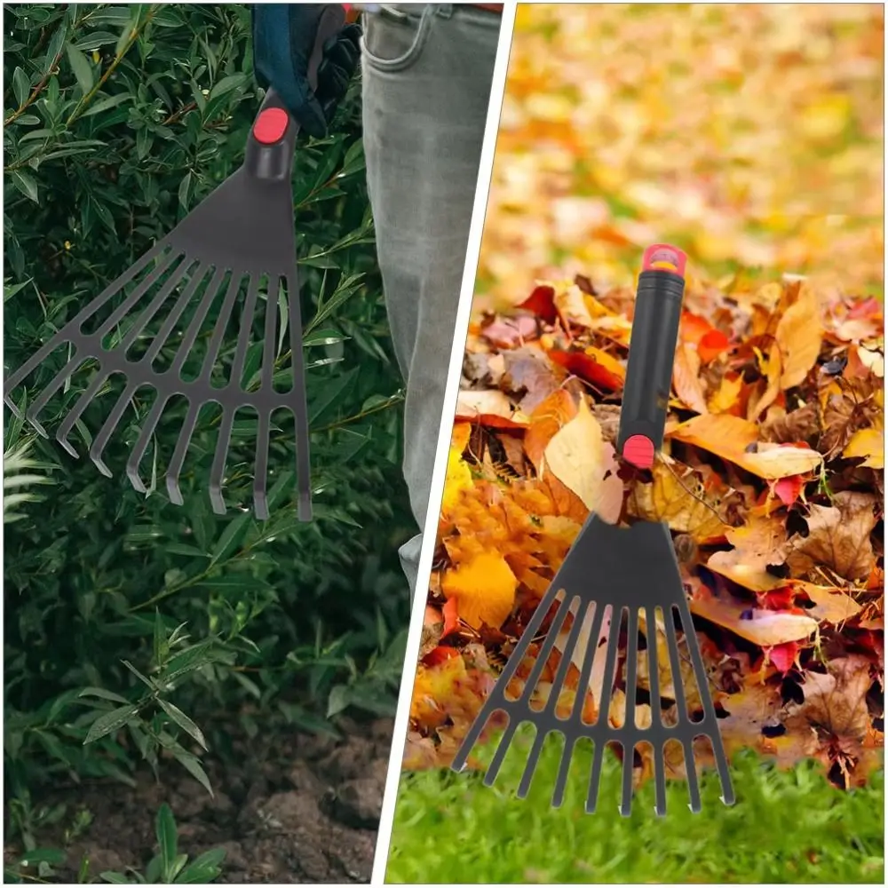 Leaf Rake | Comfortable Safe Handle | Lightweight Lawn & Garden Leveling Tool - Thumbnail 2