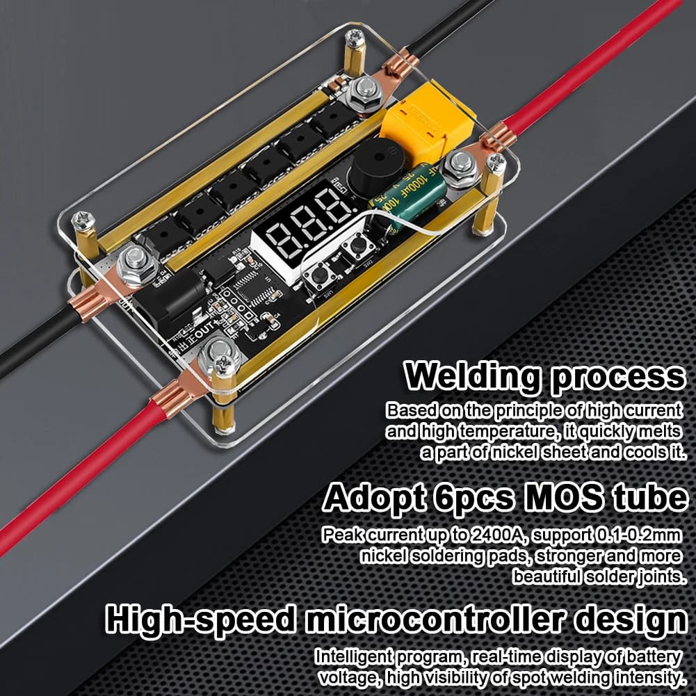 99 Gears DIY Spot Welder Set Digital Power Adjustable Spot Welding Pen Control Board Nickel Sheet For 18650 Battery Spot Tool - Thumbnail 3