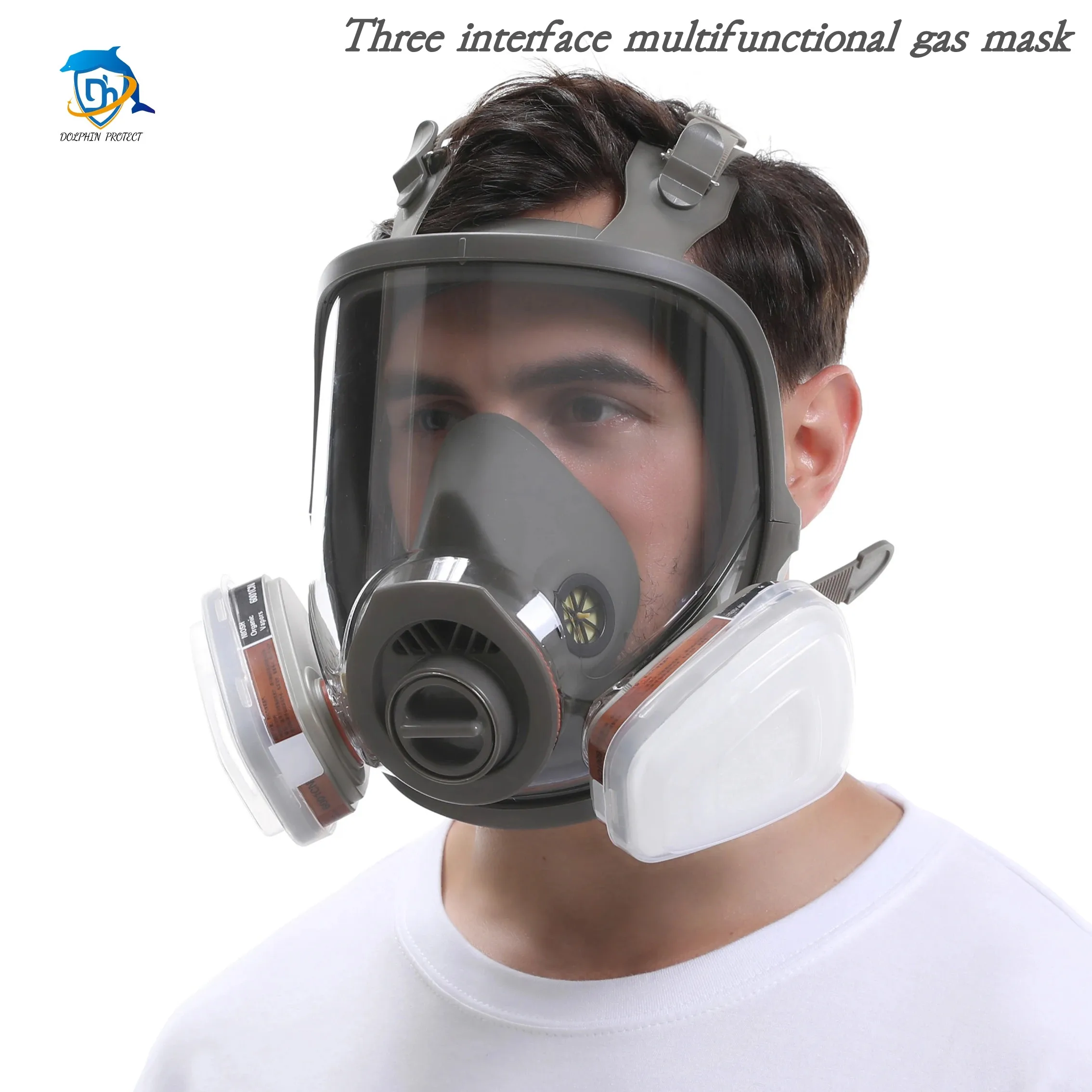 6800 Series Respirator | Multi-Purpose 3-Port System | Organic Vapor & Paint Spray Protection - Thumbnail 2