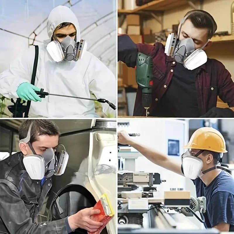 Face Respirator Mask | For Painting & Organic Vapors | Model 6200 - Thumbnail 6
