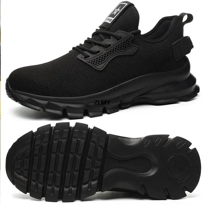 Proof Safety Shoes | Lightweight Steel Toe Sneakers | Men's Breathable Work Boots - Thumbnail 6