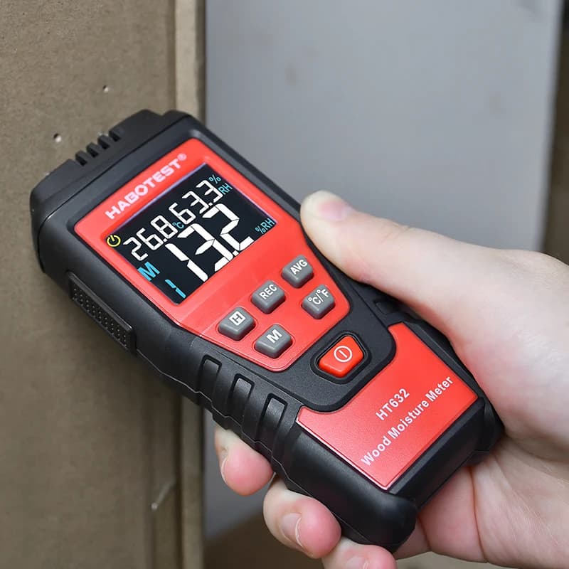 Moisture Meter: Two-Pin Hygrometer for Wood, Concrete, Brick & Wall Testing - Thumbnail 5