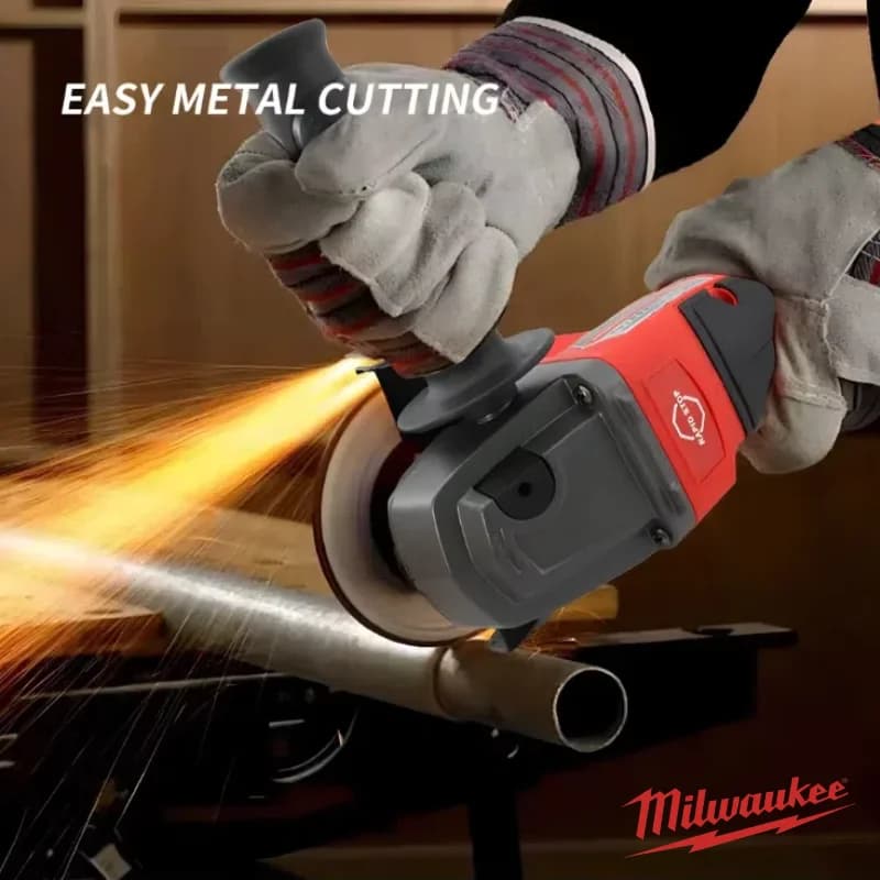Heavy-Duty 125mm Angle Grinder | High Power Cordless Cutting Machine | Paddle Switch Grinder Tool - Thumbnail 3