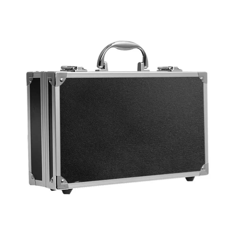 Aluminum Tool Box | Impact-Resistant with Sponge Lining | 30x17x8cm Handheld Case - Thumbnail 3