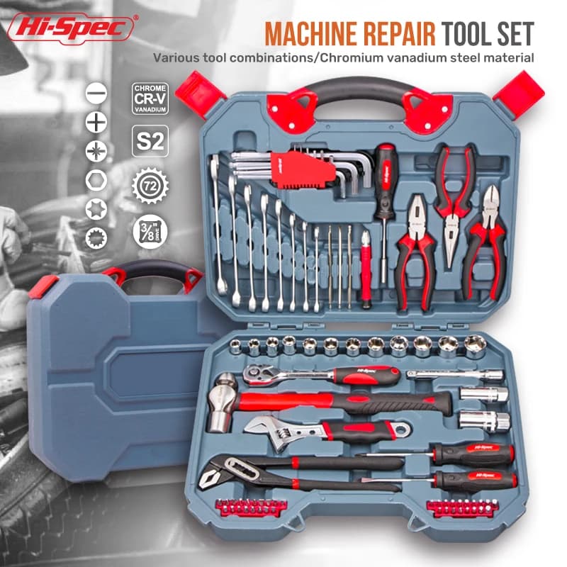 Socket Wrench Set | 1/2, 3/8, 1/4 Drive | Complete Home & Auto Repair Kit - Thumbnail 2