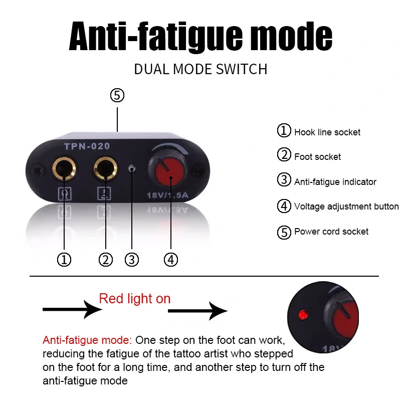 Rotary Tattoo Machine Power Supply | Compact & Precise Voltage Control | For Artists - Thumbnail 2