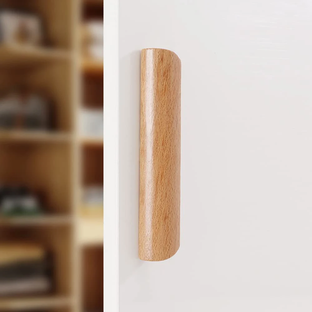 Wood Cabinet Handles | Eco-Friendly Drawer Pulls | Furniture Knob with Mounting Screws - Thumbnail 3
