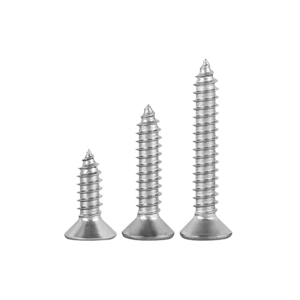 316 Stainless Steel Wood Screws | Self Tapping Countersunk Head | M3.5-M6.3 Phillips Fasteners - Thumbnail 3