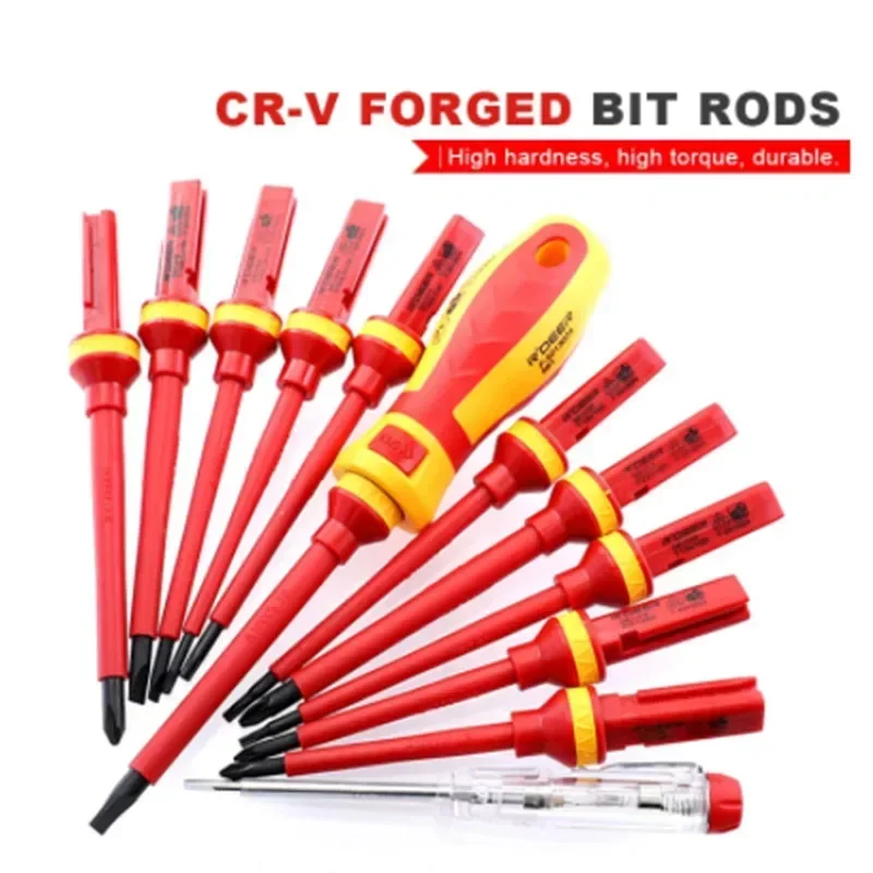 Insulated Screwdriver Set | 13-Piece 1000V Electrical Tool Kit with Magnetic Bits - Thumbnail 7