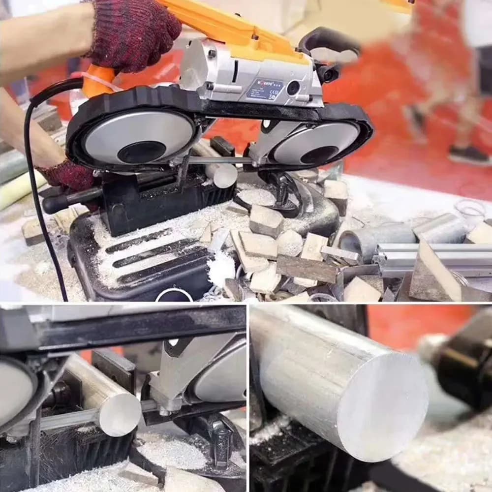 Portable Band Saw | Horizontal & 45° Metal Cutting | Multi-Function Handheld Tool - Thumbnail 4