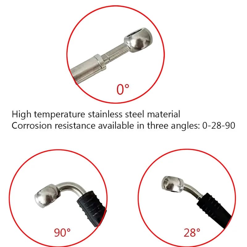 High-Performance Brake Line Kit | Low-Expansion Hydraulic Hose | M10x1 AN-3 Fitting - Thumbnail 3