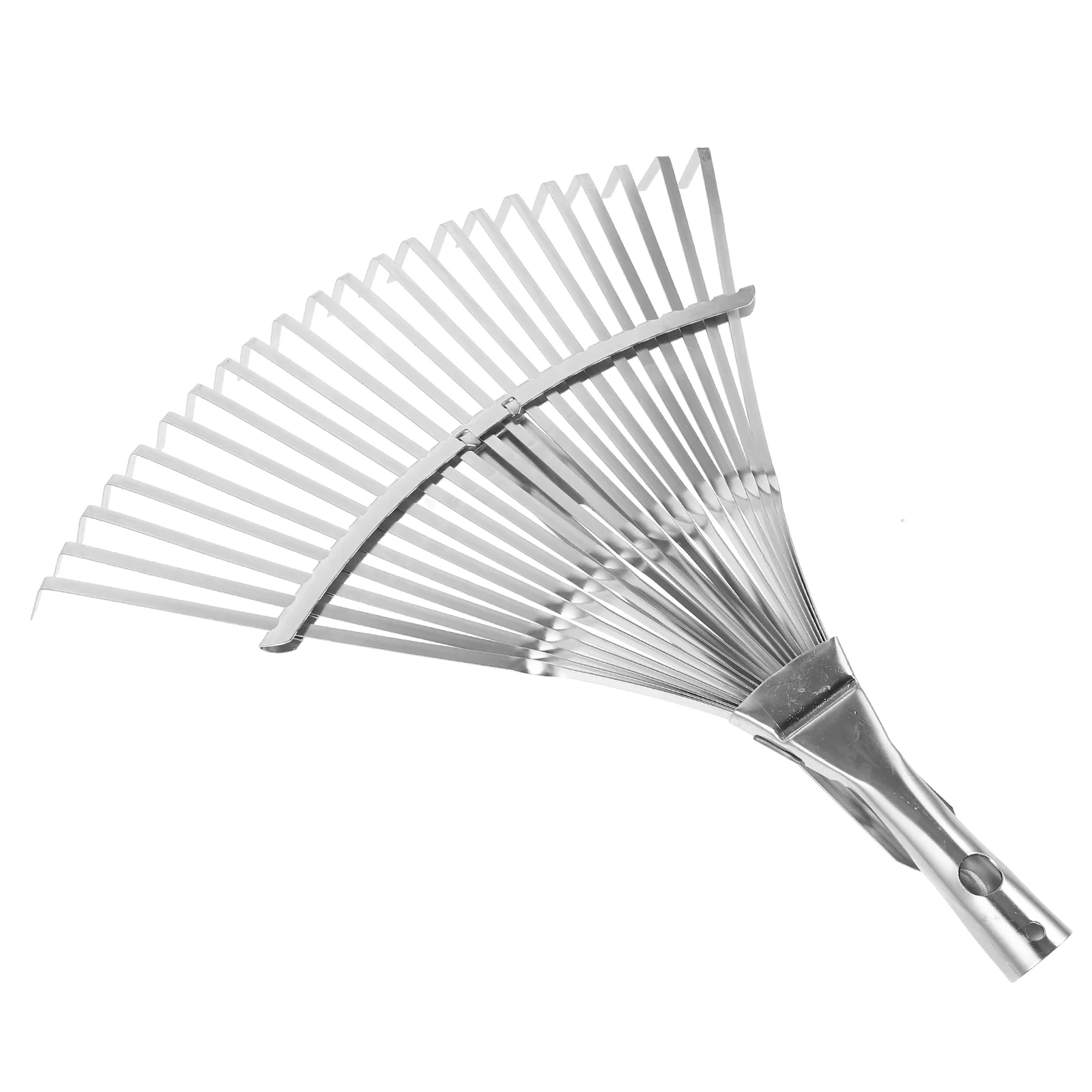 Leaf Rake | Adjustable Stainless Steel Handle | Expandable Garden Raking Tool - Thumbnail 4
