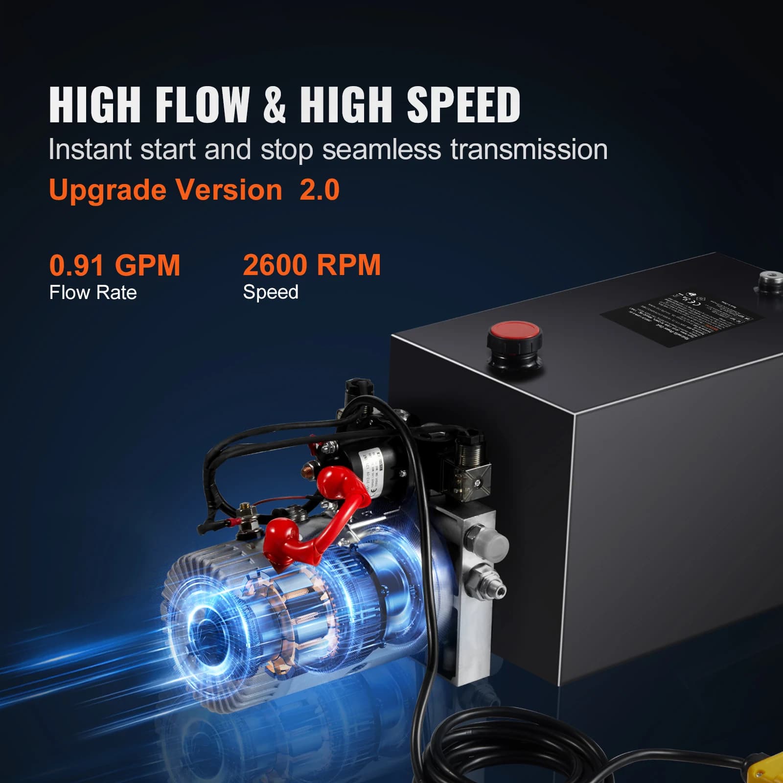 12V Hydraulic Power Unit | 15 Quart Double-Acting Pump | Dump Trailer & Equipment - Thumbnail 4