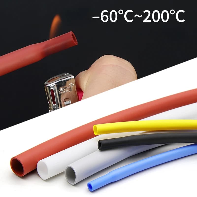 1.7:1 Silicone Heat Shrink Tube 0.8mm ~ 30mm Flexible Cable Sleeve Insulated High Temperature Soft DIY Wire Wrap Protector 2500V - Thumbnail 4
