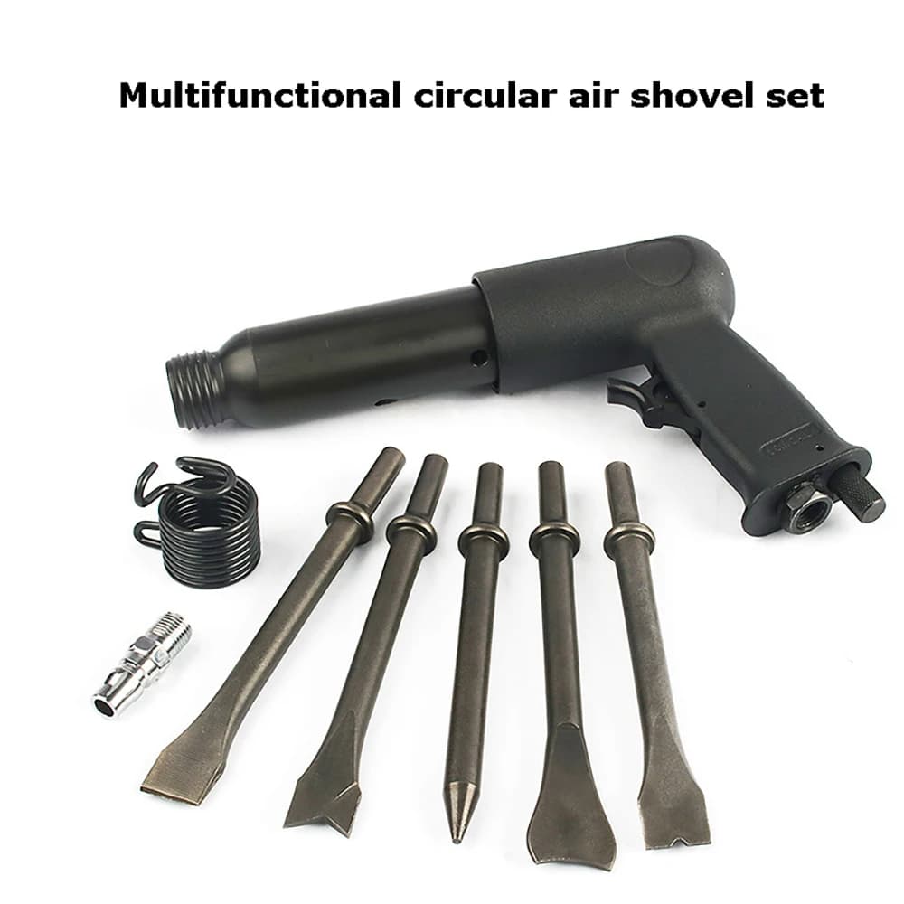 Pneumatic Air Hammer & Chisel Set | 150mm & 190mm Tools | Industrial-Grade Demolition Kit - Thumbnail 5